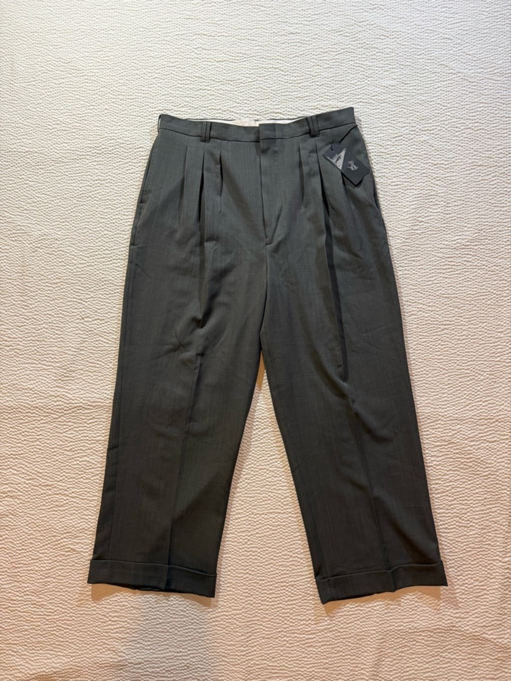 Smokey Joes Pants Mens 40x30 Gray Dress Pants Straight Leg Casual Preppy USA NWT